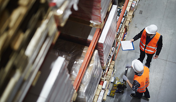 warehouse workers checking inventory with safety gear and tools 2 tasks 2 safety inspections