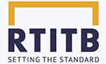 RTITB logo with text Setting the Standard emphasizing training standards for 14 certifications and safety in logistics
